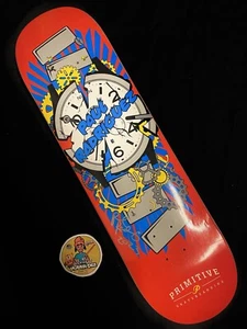 RARO FIRMADO Paul Rodriguez Primitive Red Nixon tabla de skate Claus Grabke - Imagen 1 de 9
