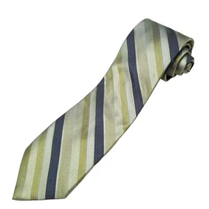 Bruno Piattelli Necktie Mens Yellow Classic 3.75 x 59 Striped Repp Tie Silk - Picture 1 of 12