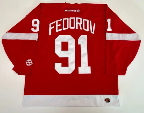 Sergei Fedorov Vintage Detroit Red Wings Koho Jersey Cover