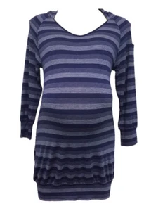 AU Trimester™ - Morena Maternity Pregnancy Stripe Hoodie - FINAL SALE - Picture 1 of 4