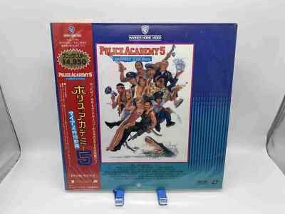 "Police Academy 5: Assignment Miami Beach" Japanese NJL-11790 Laserdisc LD w Obi Foto 1 de 3