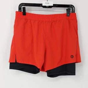 Pantalones Cortos Nautica Competición Correr Atlético Gimnasio 2 en 1 Naranja Para Mujer Talla Grande - Imagen 1 de 6