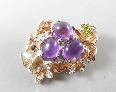  Anhänger,Amethyst & Peridot Anhänger 925 silber - Bild 1 von 4