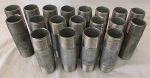 1" x 3" Galvanized Nipples, New - Lot of 19 - Picture 1 of 3