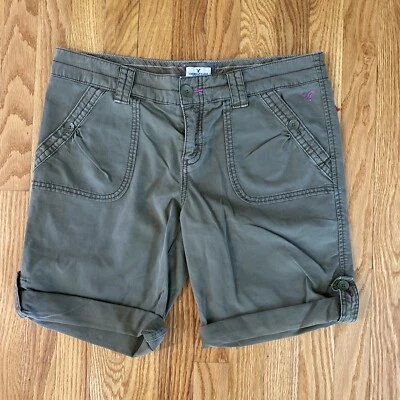 American Eagle Olive Bermuda Rolled Cuff Adjustable Length 10 NWOT - Image 1 of 4