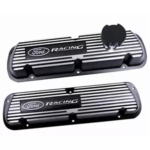 Ford Racing EFI Valve Covers M-6000-J302R Ford Small Block V8 Black Wrinkle - Picture 1 of 6