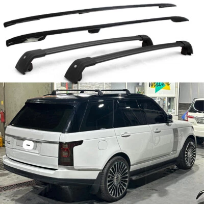2PC Roof Rails +2PC Cross Bars Fit For Land Rover Range Rover L405 SWB 2013-202 - Imagem 1 de 4