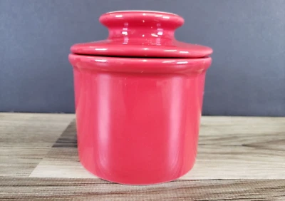 BUTTER BELL CROCK Red Ceramic 4.25" TALL - Image 1 of 4