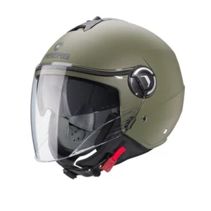 Casco jet CABERG Riviera V4 X VERDE MILITARE OPACO TAGLIA XS - Foto 1 di 3