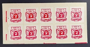 Alabama Revenue - Town of Altoona - 2 cents red - Pane of 10 Tobacco tax - AL - Picture 1 of 2