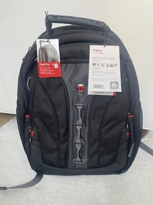 Mochila para computadora portátil SWISSGEAR Wenger Legacy de 16 pulgadas negra/gris, compatible con TSA Foto 1 de 4