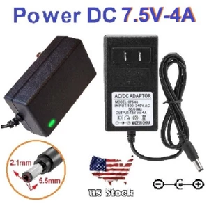 7.5V 4A 4000mA AC Adapter to DC Power Supply Charger Cord 5.5x2.1mm US plug - Picture 1 of 9