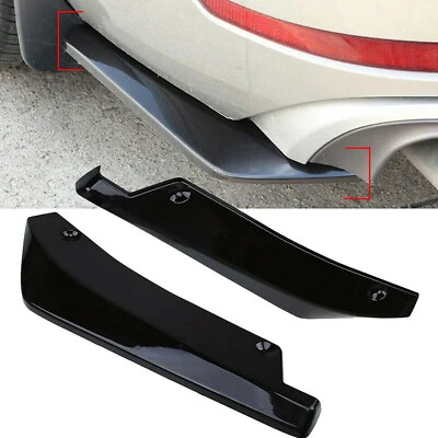 2x Negro Para Chevrolet Accesorios Coche Parachoques Trasero Difusor Labial Divisor Canards Foto 1 de 4