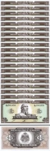 Haiti 1 Gourde 1993, UNC, 20 Pcs LOT, Consecutive, P-259a - Picture 1 of 5