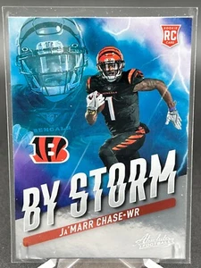 2021 Panini Absolute Football JaMarr Chase By Storm Rookie Card #BST-5 Bengals - Picture 1 of 2