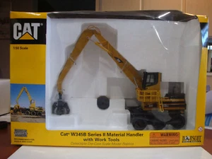 Norscot CAT W345B Series II Material Handler w/ Work Tools Yellow 1:50 Good Box - Picture 1 of 8