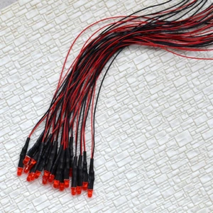 15 x Pre Wired 3mm Red Auto Flashing blink LEDs Pre-Wired resistor 12V/16V DC - Picture 1 of 1