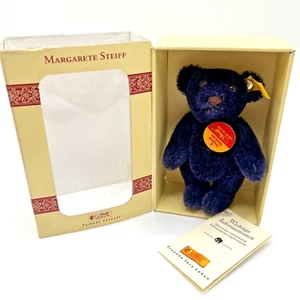 Oso de peluche original vintage Margarete Steiff 996351 Lufthansa, 4" pulgadas coleccionable - Imagen 1 de 14