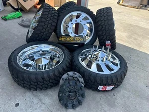 24" ALCOA CUSTOM CUT ALCOA WHEELS WITH TIRES 35125024 FOR DUALLY TRUCKS - Picture 1 of 7