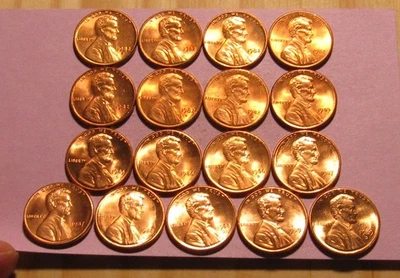 1982 to 1989 D (17 Coins) Lincoln Cent Penny - BU Condition - 33SU - Image 1 of 2