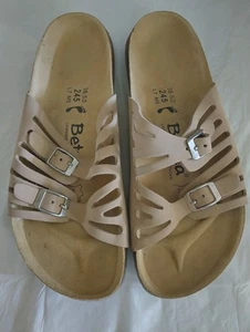 BIRKENSTOCK GRANADA TAN Double Straps Slide Sandals Women's 7-7½ EU 38 - Picture 1 of 10
