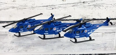 Matchbox 1976 Royal Air Force Rescue Helicopter XZ586 Dark Blue Diecast Lot of 3 - Image 1 of 3