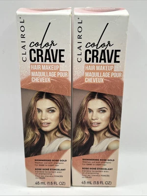 Maquillaje de color de cabello temporal Clairol Color Crave, oro rosa brillante X2 Foto 1 de 4