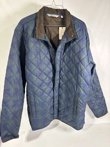 Abrigo de Viaje Peter Millar Suffolk Acolchado Lana Azul Verde Nuevo con Etiquetas Grande L MF22Z12A - Imagen 1 de 10