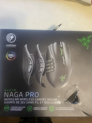 Razer Naga Pro (RZ01-03420100-R3U1) Wireless Gaming Mouse. NEVER opened   - Image 1 of 3