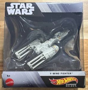 Star Wars Y-Wing Fighter, Hot Wheels Starships Select #31 w/Stand By Mattel - Picture 1 of 6