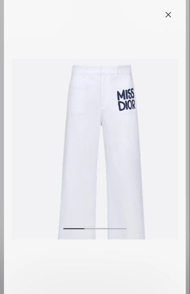 CALÇA ALARGADA DIOR/MISS USADA EM JEANS DE ALGODÃO MUITO BOA - Imagem 1 de 4