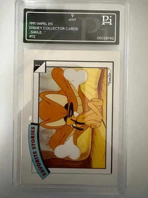 Pluto Smile – 1991 Disney Favorite Stories Card – PI 9 Mint gradet - Bild 1 von 2