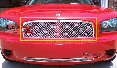 Fits 05-10 Dodge Charger Stainless Steel Mesh Grille Insert - Image 1 of 3
