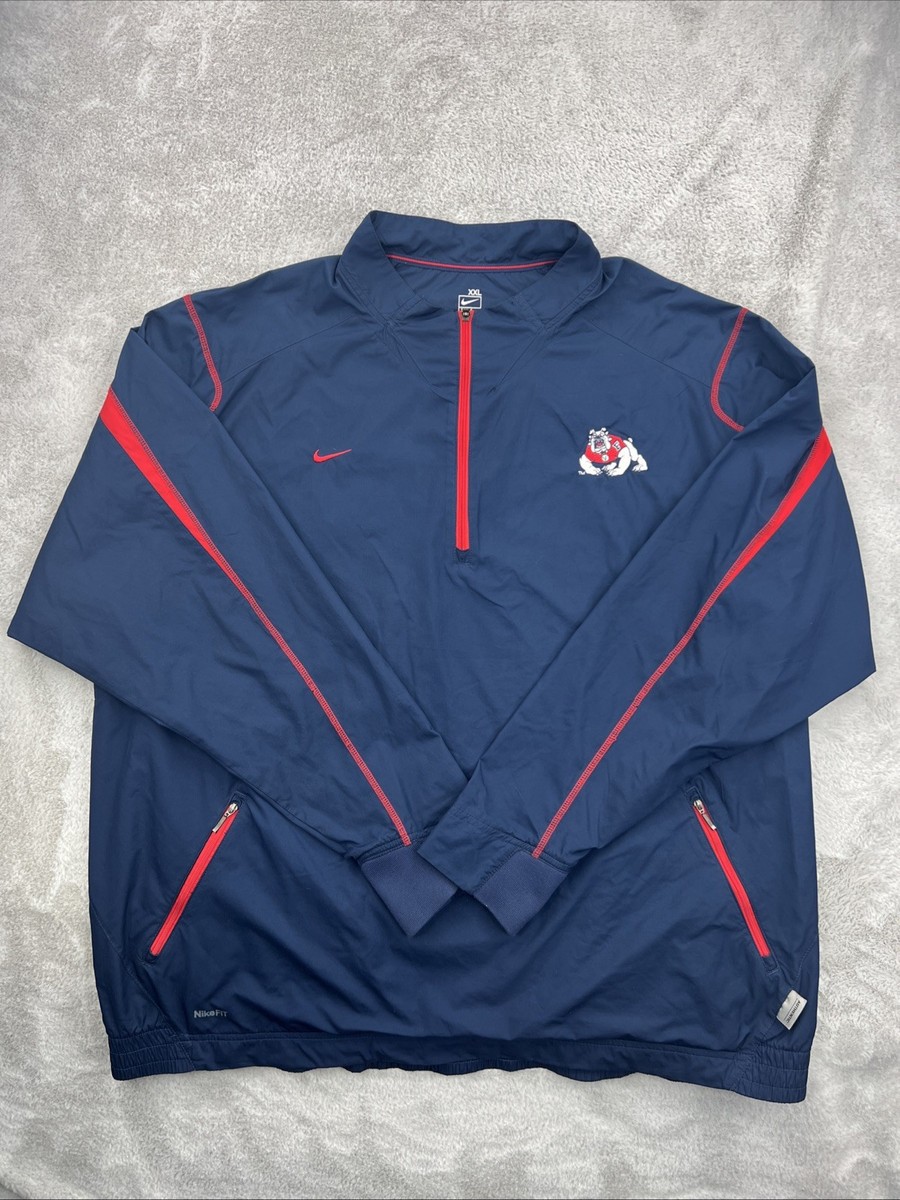 めい① Fresno State BulldogsメンズXLフルZipフード付き雨ジャケット