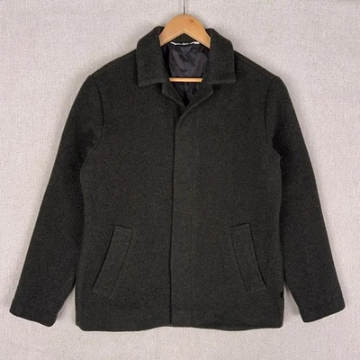 NEW Anian Garibaldi Wool Coat Snap Jacket Mens S Olive Charcoal Made in Canada - Image 1 of 4