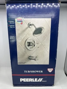 New Peerless Brushed Nickel 1 Handle Tub Shower Faucet #P88776-BN Scald Guard - Picture 1 of 24