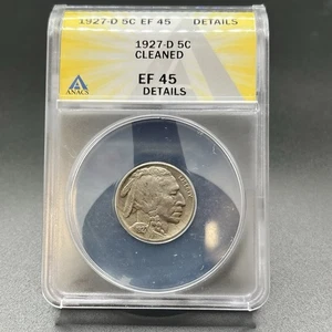 1927-D Buffalo Nickel  ANACS XF45 Details 11HD25 - Picture 1 of 4