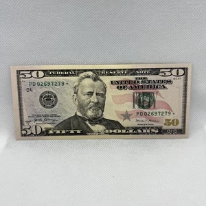 Serie 2017A banconota da cinquanta dollari USA banconota stella $50 Cleveland PD 02697279* - Foto 1 di 2