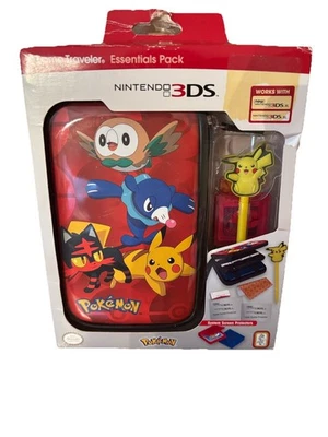 Nintendo 3DS Pokemon Game Traveler Essentials Pack Set Stylus Console Case RARE - Image 1 of 3