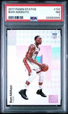 2017 BAM ADEBAYO RC PANINI STATUS #132 PSA GRADED CERT# 120063958 - Image 1 of 3