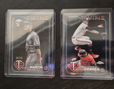 2024 Topps Chrome Sapphire Carlos Correa #400 /10 Austin Martin #USCS114 /10  - Image 1 of 2