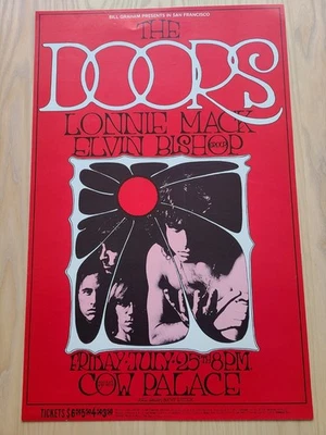 Pôster de alto grau DOORS BG 186-1 SAN FRANCISCO COW PALACE FILLMORE 1969 - Imagem 1 de 3