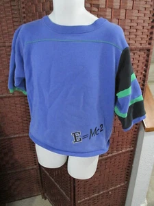 Vintage United Colors Of Benetton Short Sleeve Sweatshirt E = MC2 Cropped M/L - Bild 1 von 7