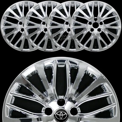 4 fit 2018-2020 Toyota Camry XLE 18" Chrome Wheel Skins Full Rim Covers Hub Caps - Image 1 of 4