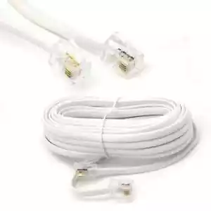 5m RJ11 Cable ADSL UK BT Broadband Modem Internet Router Landline Phone lead 5m - Picture 1 of 8