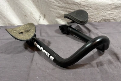 Manillar aerobar con clip de aluminio negro 250 mm diseño de perfil vintage abrazadera de 26 mm Foto 1 de 4