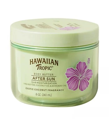 MANTECA CORPORAL TROPICAL HAWAIANA DESPUÉS DEL SOL 12 HORAS HIDRATACIÓN MANTECA DE KARITÉ 8 OZ Foto 1 de 3