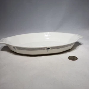 Cazuela de colección Royal Doulton Calico azul 11" Augratinado Inglaterra descontinuada - Imagen 1 de 4