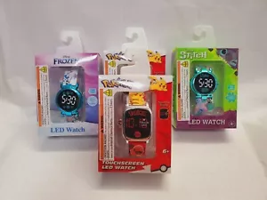 Nuevos Relojes LED Accutime Niños Pokémon Pantalla Táctil Frozen Disney Stitch Elige Uno - Imagen 1 de 7