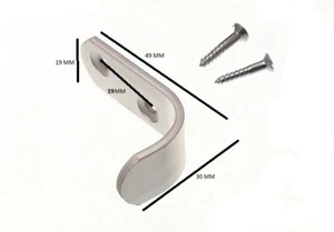 Perchero De Sombrero Y Bata De Ropa De Aluminio + Tornillos - Paquete De 10 - Picture 1 of 1